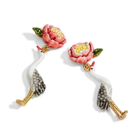 Les Nereides Jewelry - LES NEREIDES Anthropologie Gold Crane EARRINGS
